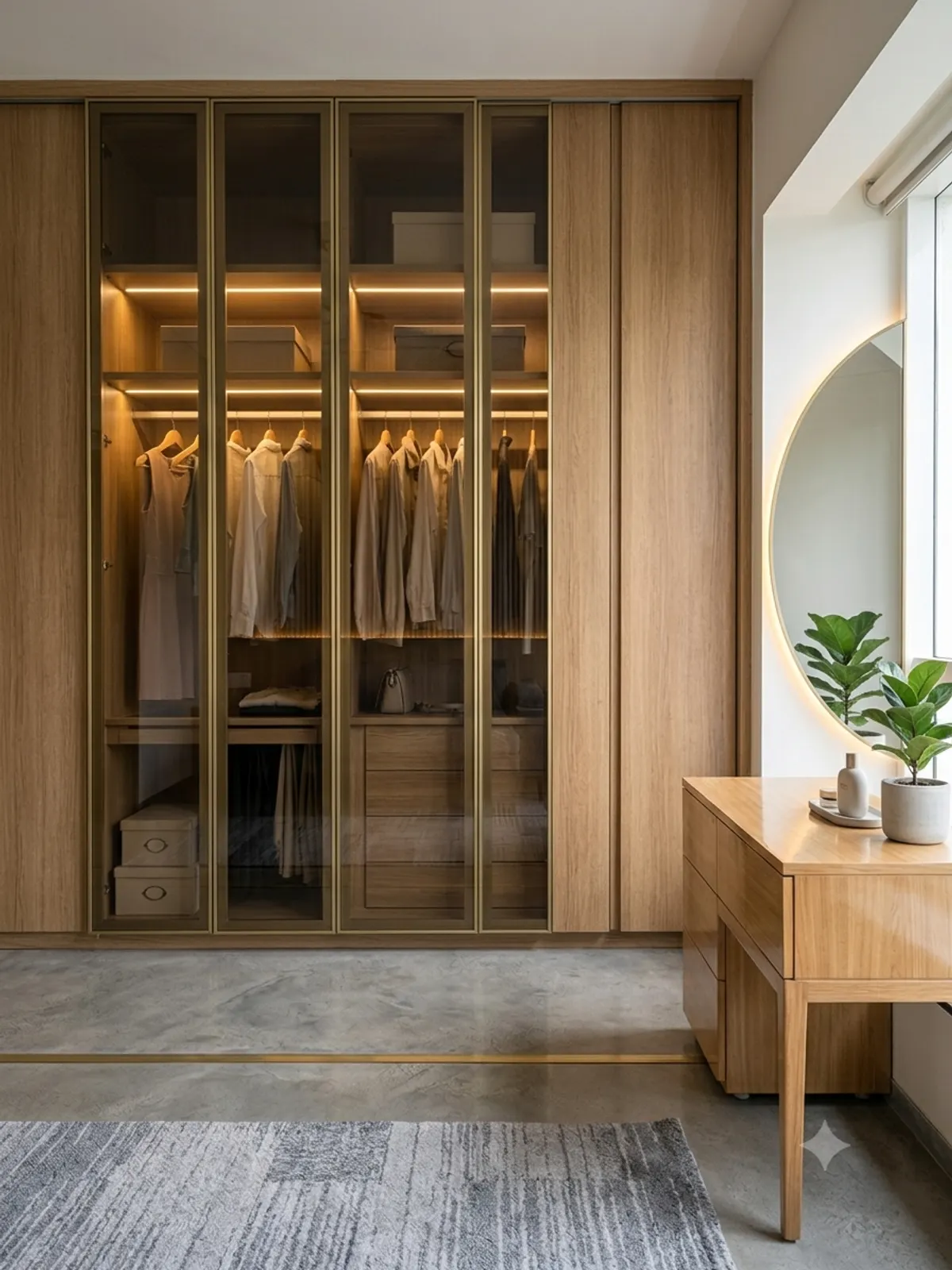 Floor-to-ceiling sliding wardrobe